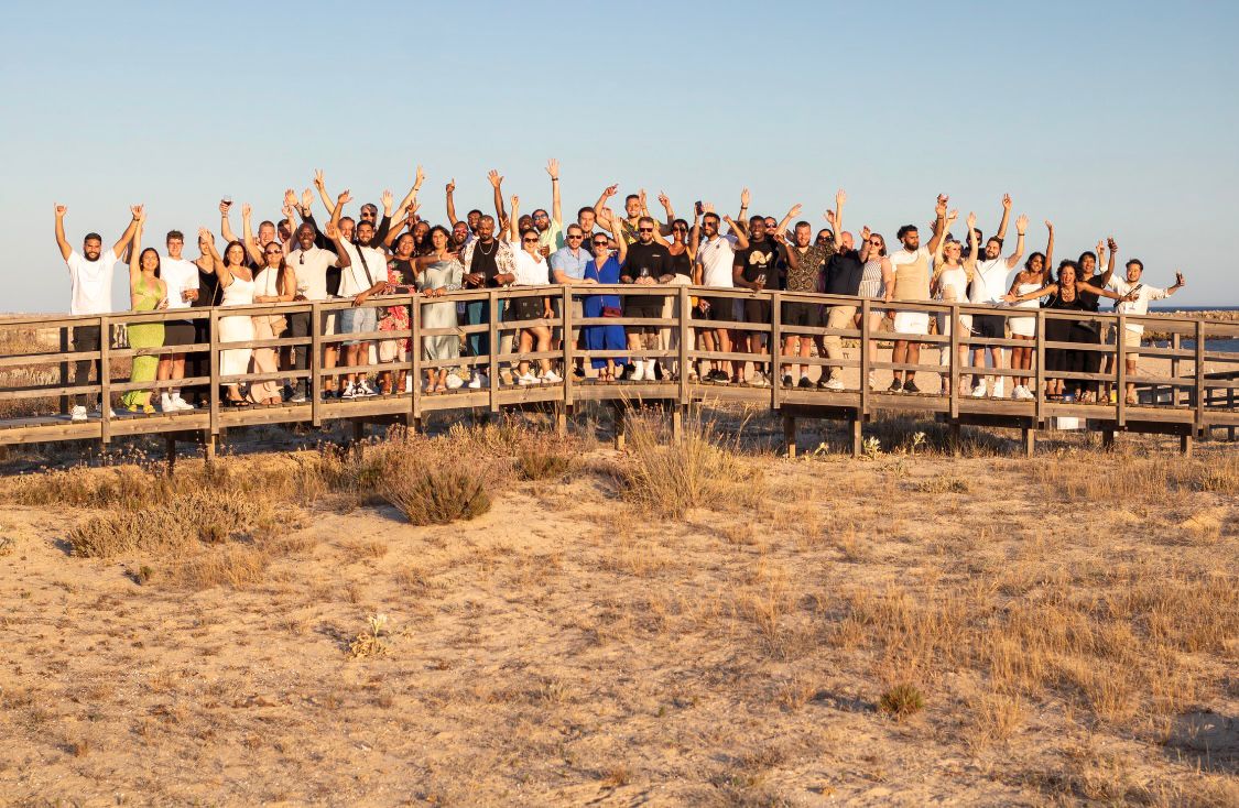 The Falcon Promotions team on a company trip